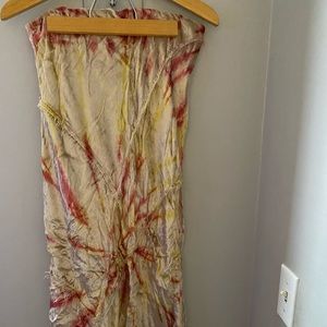 Free People velvet tie dye skirt